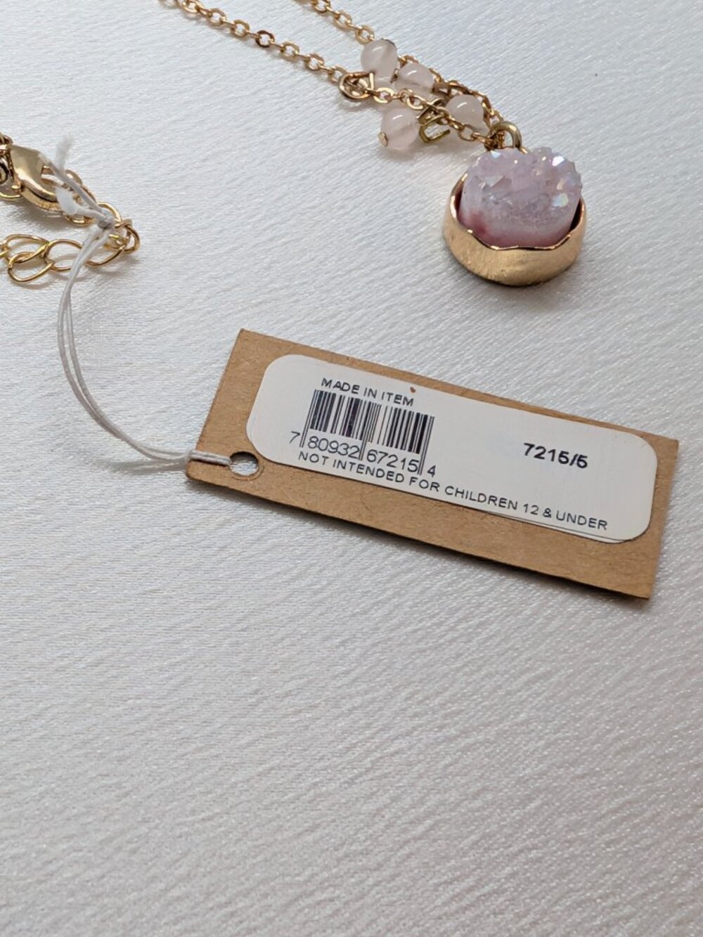 NWT pink quartz necklace by River & Ridge - Picture 11 of 14